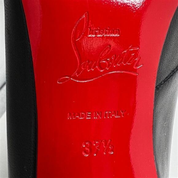 Christian Louboutin Black Papilloboot 100 Nappa & Mesh Ankle Boots – Size 37 - Picture 7 of 10